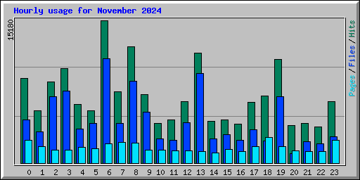 Hourly usage for November 2024
